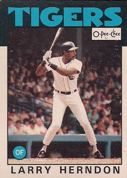 1986 O-Pee-Chee Baseball Cards 061      Larry Herndon